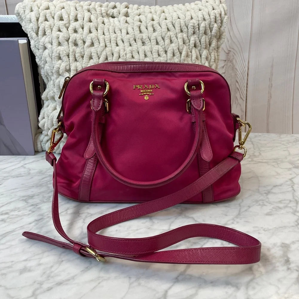 Prada Pink Nylon Satchel